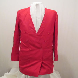 Constance Saunders for Richard Warren Red Jacket